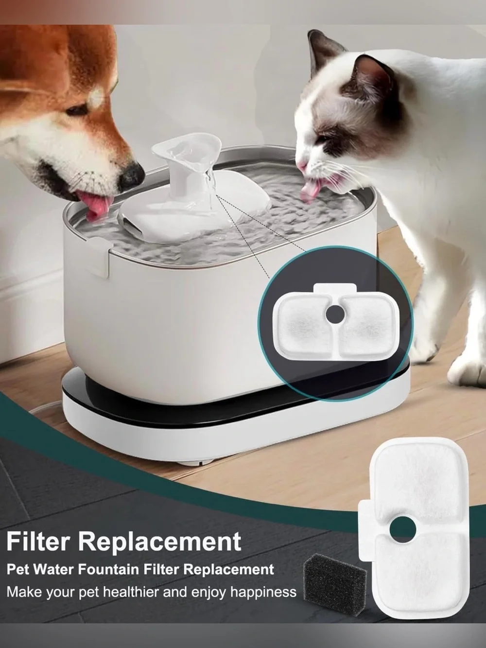 12 Pack Cat Water Fountain Filter fit Petli bro Dockstream Fountain PLWF005 Pet